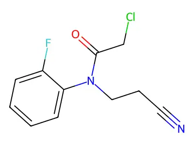 2-chloro-N-(2-cyanoethyl)-N-(2-fluorophenyl)acetamide structure