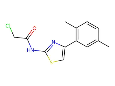2-chloro-N-[4-(2,5-dimethylphenyl)-1,3-thiazol-2-yl]acetamide structure