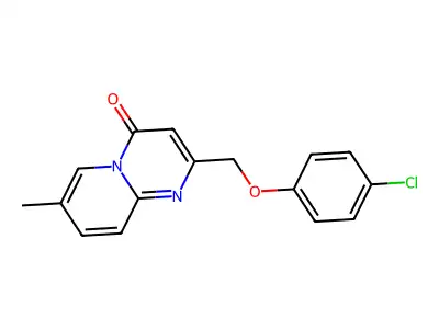 2-[(4-Chlorophenoxy)methyl]-7-methylpyrido[1,2-a]pyrimidin-4-one structure