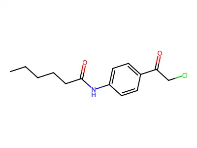 N-[4-(2-chloroacetyl)phenyl]hexanamide structure