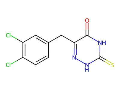 6-[(3,4-Dichlorophenyl)methyl]-3-sulfanyl-4,5-dihydro-1,2,4-triazin-5-one structure