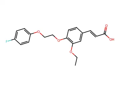 3-{3-Ethoxy-4-[2-(4-fluorophenoxy)ethoxy]phenyl}prop-2-enoic acid structure