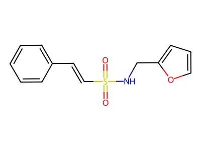 (E)-N-(furan-2-ylmethyl)-2-phenylethenesulfonamide structure
