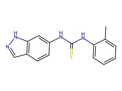 1-(1H-indazol-6-yl)-3-(2-methylphenyl)thiourea structure