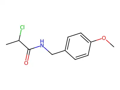 2-chloro-N-[(4-methoxyphenyl)methyl]propanamide structure