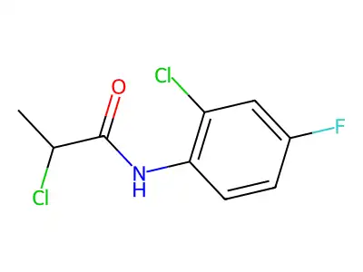 2-chloro-N-(2-chloro-4-fluorophenyl)propanamide structure