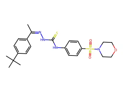 2-[1-[4-(1,1-Dimethylethyl)phenyl]ethylidene]-N-[4-(4-morpholinylsulfonyl)phenyl]hydrazinecarbothioamide structure