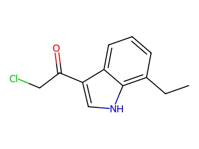 2-chloro-1-(7-ethyl-1H-indol-3-yl)ethan-1-one structure