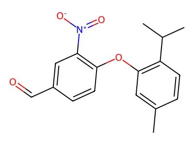 4-(2-Isopropyl-5-methyl-phenoxy)-3-nitro-benzaldehyde structure