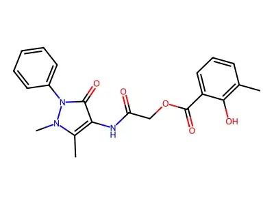 [2-[(1,5-dimethyl-3-oxo-2-phenylpyrazol-4-yl)amino]-2-oxoethyl] 2-hydroxy-3-methylbenzoate structure