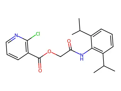 {[2,6-Bis(propan-2-yl)phenyl]carbamoyl}methyl 2-chloropyridine-3-carboxylate structure