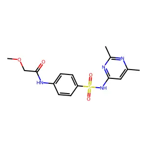N-{4-[(2,6-dimethylpyrimidin-4-yl)sulfamoyl]phenyl}-2-methoxyacetamide structure