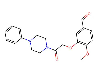 4-Methoxy-3-[2-oxo-2-(4-phenylpiperazin-1-yl)ethoxy]benzaldehyde structure