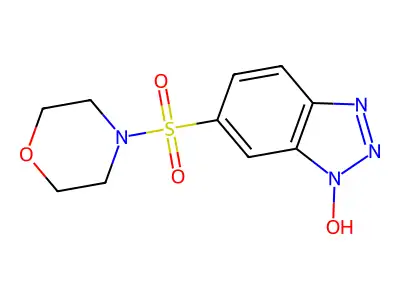 6-(morpholine-4-sulfonyl)-1H-1,2,3-benzotriazol-1-ol structure