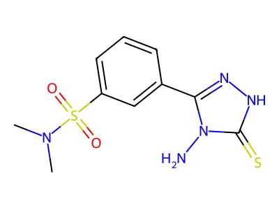 3-(4-Amino-5-mercapto-4H-[1,2,4]triazol-3-yl)-N,N-dimethyl-benzenesulfonamide structure