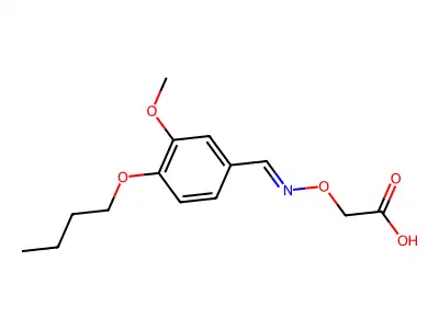 2-(((4-Butoxy-3-methoxybenzylidene)amino)oxy)acetic acid structure