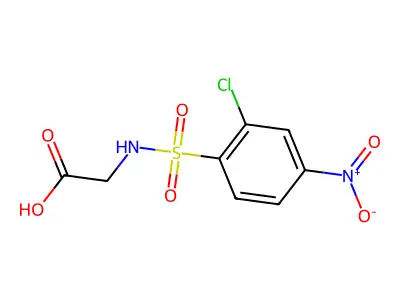2-(2-Chloro-4-nitrobenzenesulfonamido)acetic acid structure