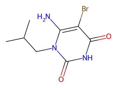 6-Amino-5-bromo-1-(2-methylpropyl)-1,2,3,4-tetrahydropyrimidine-2,4-dione structure
