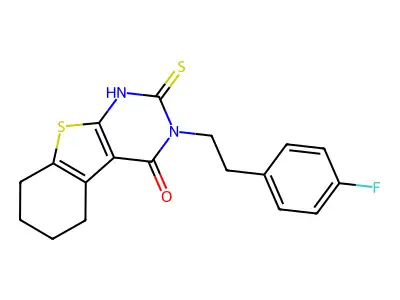 4-[2-(4-Fluorophenyl)ethyl]-5-sulfanyl-8-thia-4,6-diazatricyclo[7.4.0.0,2,7]trideca-1(9),2(7),5-trien-3-one structure