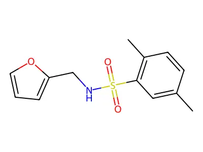 N-(2-furylmethyl)-2,5-dimethylbenzenesulfonamide structure
