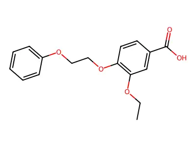 3-乙氧基-4-(2-苯氧基乙氧基)苯甲酸 structure