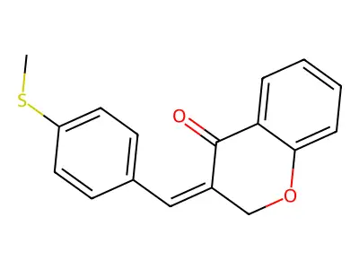 2,3-Dihydro-3-[[4-(methylthio)phenyl]methylene]-4H-1-benzopyran-4-one structure