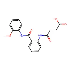 3-({2-[(2-Methoxyphenyl)carbamoyl]phenyl}carbamoyl)propanoic acid structure