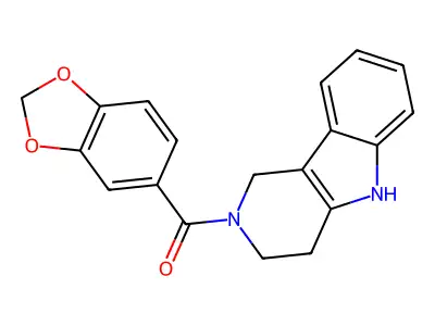 1,3-benzodioxol-5-yl(1,3,4,5-tetrahydro-2H-pyrido[4,3-b]indol-2-yl)methanone structure