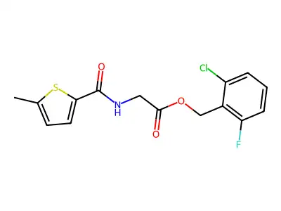 (2-Chloro-6-fluorophenyl)methyl 2-[(5-methylthiophene-2-carbonyl)amino]acetate structure