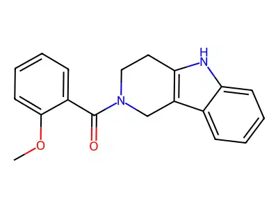 2-(2-methoxybenzoyl)-1H,2H,3H,4H,5H-pyrido[4,3-b]indole structure