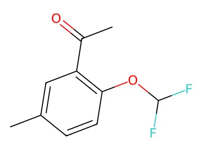 1-[2-(Difluoromethoxy)-5-methylphenyl]ethan-1-one structure