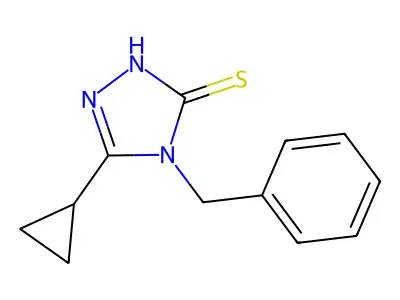 4-benzyl-5-cyclopropyl-4H-1,2,4-triazole-3-thiol structure