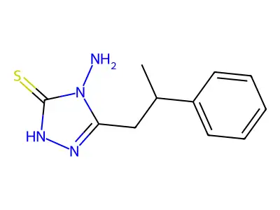 4-amino-5-(2-phenylpropyl)-4H-1,2,4-triazole-3-thiol structure