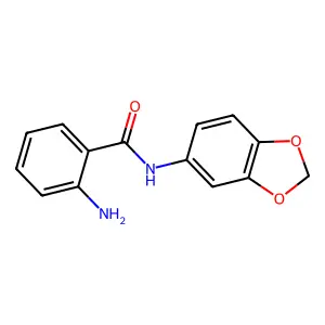 2-amino-N-(1,3-dioxaindan-5-yl)benzamide structure