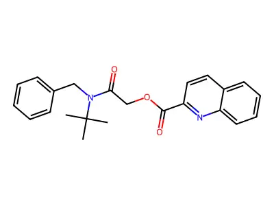 [2-[Benzyl(tert-butyl)amino]-2-oxoethyl] quinoline-2-carboxylate structure