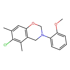 6-Chloro-3-(2-methoxyphenyl)-5,7-dimethyl-2,4-dihydro-1,3-benzoxazine structure