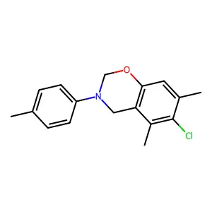 6-Chloro-5,7-dimethyl-3-(4-methylphenyl)-2,4-dihydro-1,3-benzoxazine structure