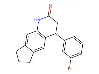 4-(3-Bromo-phenyl)-1,3,4,6,7,8-hexahydro-cyclopenta[g]quinolin-2-one structure