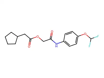 [2-[4-(Difluoromethoxy)anilino]-2-oxoethyl] 2-cyclopentylacetate structure
