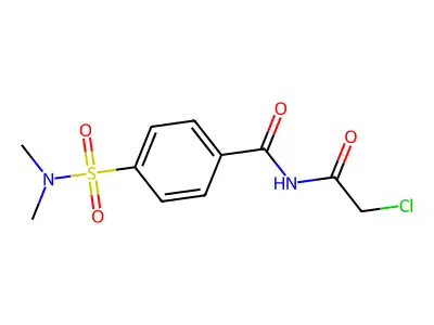 N-(2-chloroacetyl)-4-(dimethylsulfamoyl)benzamide structure