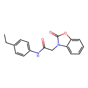 N-(4-ethylphenyl)-2-(2-oxo-1,3-benzoxazol-3-yl)acetamide structure