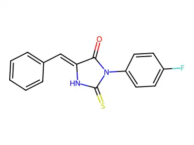 3-(4-Fluorophenyl)-5-(phenylmethylidene)-2-sulfanylideneimidazolidin-4-one structure