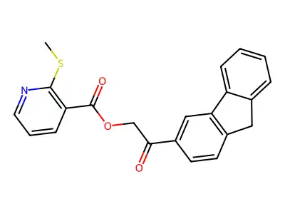 2-(9H-Fluoren-3-yl)-2-oxoethyl 2-(methylthio)nicotinate structure