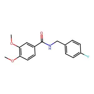 N-(4-fluorobenzyl)-3,4-dimethoxybenzamide structure