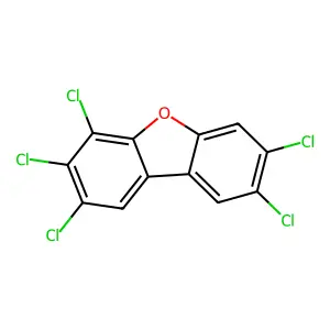 2,3,4,7,8-Pentachlorodibenzofuran structure