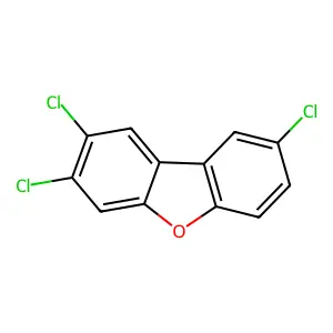 2,3,8-Trichlorodibenzofuran structure