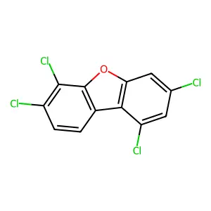 1,3,6,7-Tetrachlorodibenzofuran structure