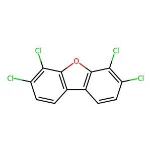 3,4,6,7-Tetrachlorodibenzofuran structure