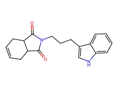 3a,4,7,7a-Tetrahydro-2-[3-(1H-indol-3-yl)propyl]-1H-isoindole-1,3(2H)-dione structure
