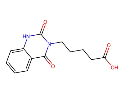 5-(2,4-dioxo-1,4-dihydroquinazolin-3(2H)-yl)pentanoic acid structure